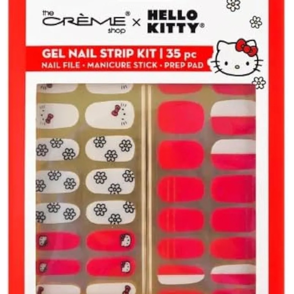 Hello Kitty Gel Nail Strip Kit - Pink and White